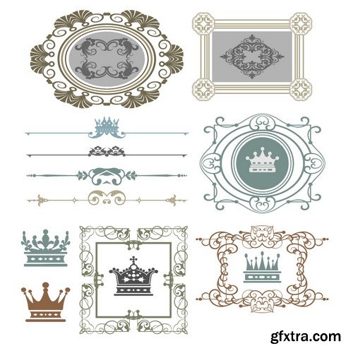 Stock Vectors - Vintage Hand Sketched Doodle Design Elements, 25xEPS