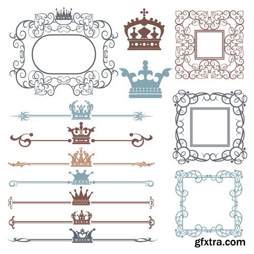 Stock Vectors - Vintage Hand Sketched Doodle Design Elements, 25xEPS