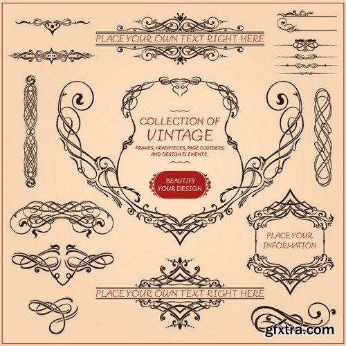 Stock Vectors - Vintage Hand Sketched Doodle Design Elements, 25xEPS