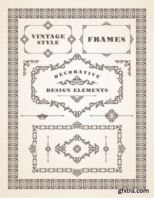 Stock Vectors - Vintage Hand Sketched Doodle Design Elements, 25xEPS