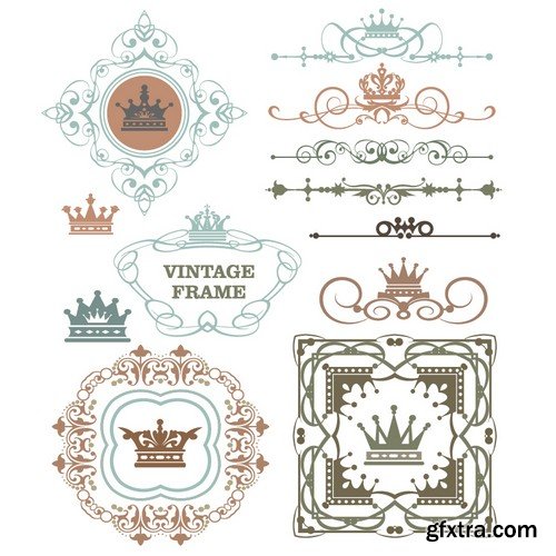 Stock Vectors - Vintage Hand Sketched Doodle Design Elements, 25xEPS