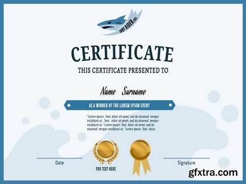 Stock Vectors - Certificate Template 10, 25xEPS