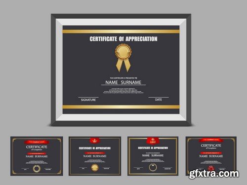 Stock Vectors - Certificate Template 10, 25xEPS