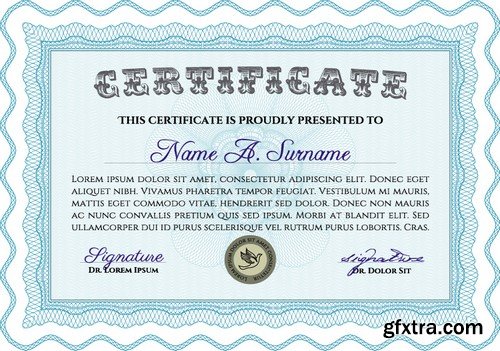 Stock Vectors - Certificate Template 10, 25xEPS