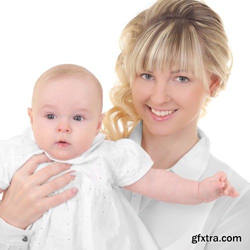 Stock Photos - Mother with baby, 25xJPG