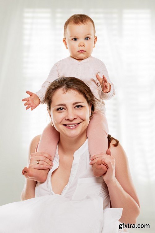 Stock Photos - Mother with baby, 25xJPG