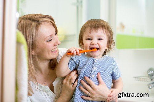 Stock Photos - Mother with baby, 25xJPG