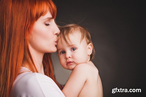 Stock Photos - Mother with baby, 25xJPG