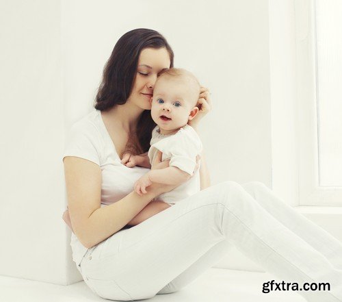 Stock Photos - Mother with baby, 25xJPG