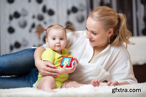 Stock Photos - Mother with baby, 25xJPG