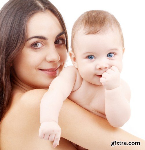 Stock Photos - Mother with baby, 25xJPG