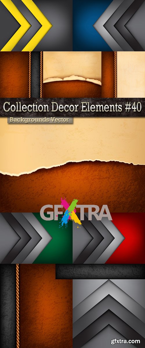 Collection Backgrounds Decor elements in Vector # 40