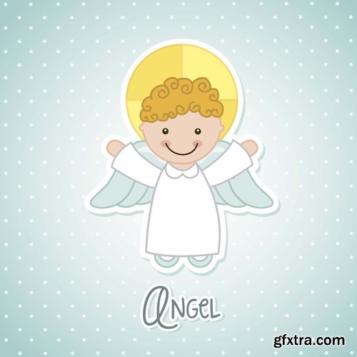 Illustrations of Cupid and other angels - 25 Eps