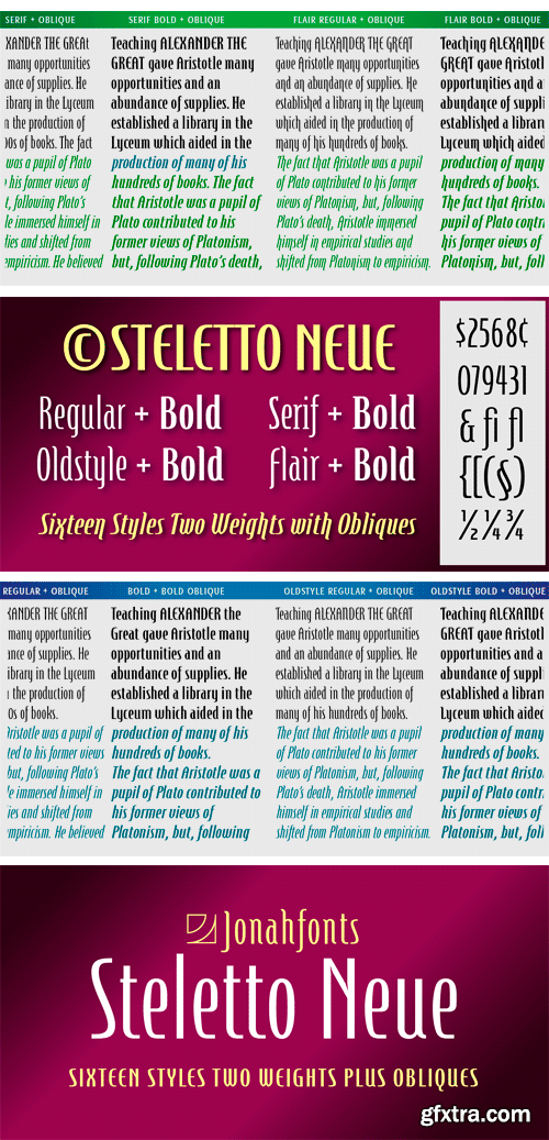 Steletto Neue Font Family