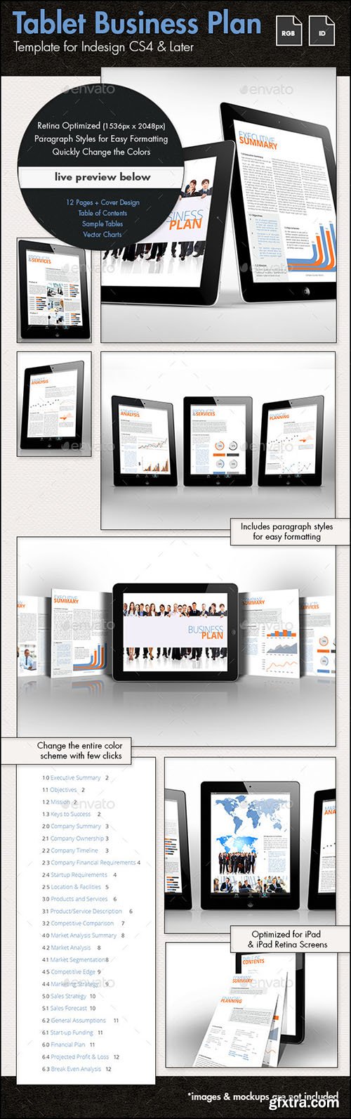 GraphicRiver Business Plan Template for Tablets 11690938