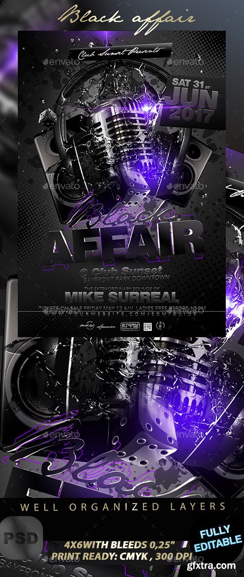 GraphicRiver Black Affair Party Flyer