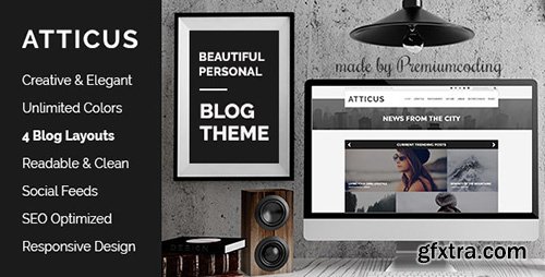 ThemeForest - Atticus v1.2 - Minimal & Personal WordPress Blog Theme - 11070813