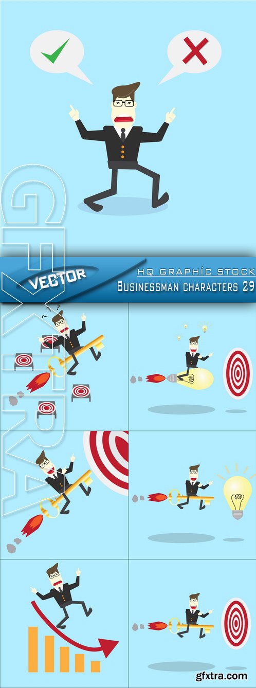 Stock Vector - Businessman characters 29