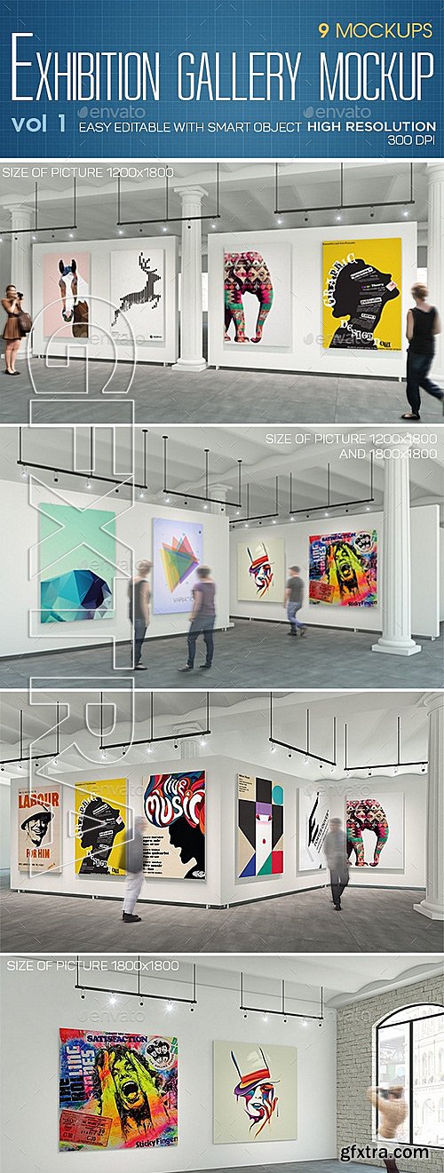 GraphicRiver - Exhibition Gallery Mockup v.1 11686006