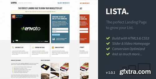 ThemeForest - Lista v1.0.1 - Newsletter Form Landing Page - 233986