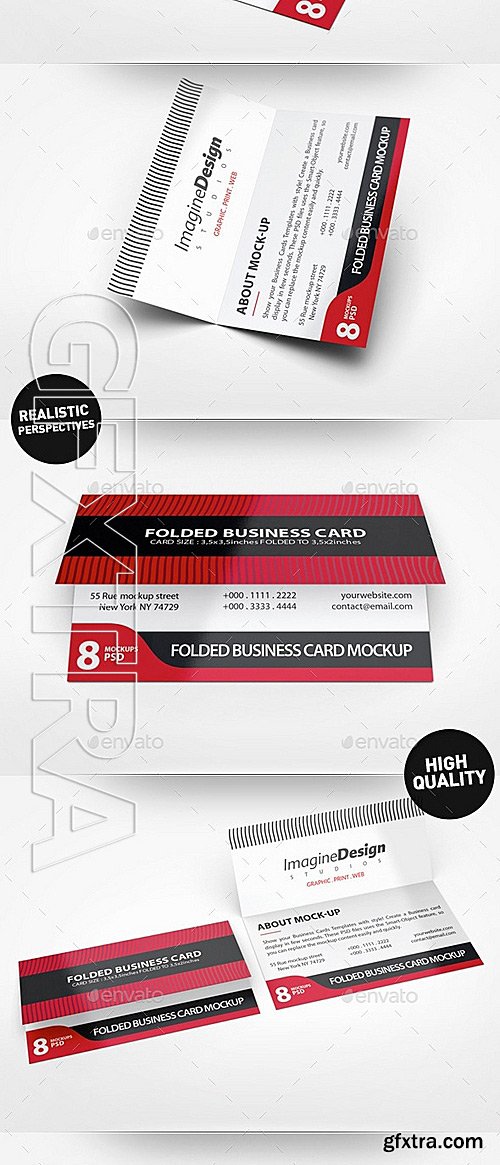 GraphicRiver - Folded Business Card Mockup V3 11724738