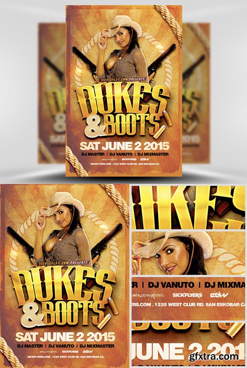 Dukes and Boots Flyer Template