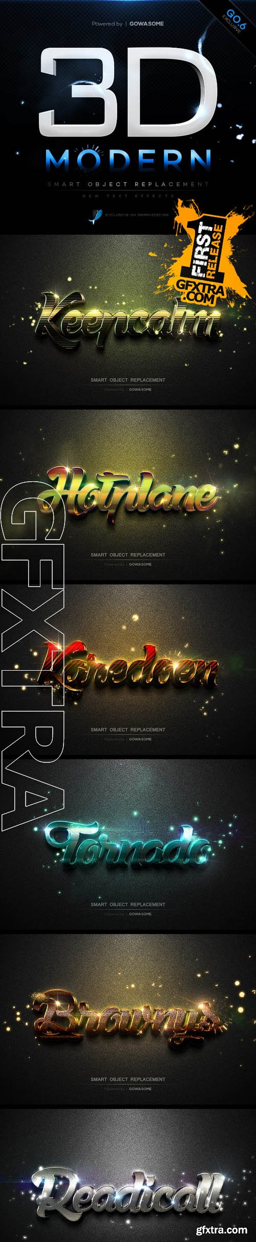 Modern 3D Text Effects GO.6 - GraphicRiver 11026254