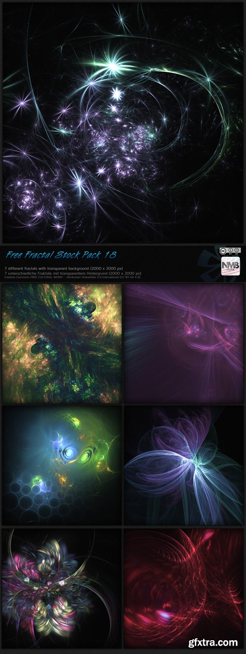 Fractal Backgrounds - Transparent PNG Overlay, part 16