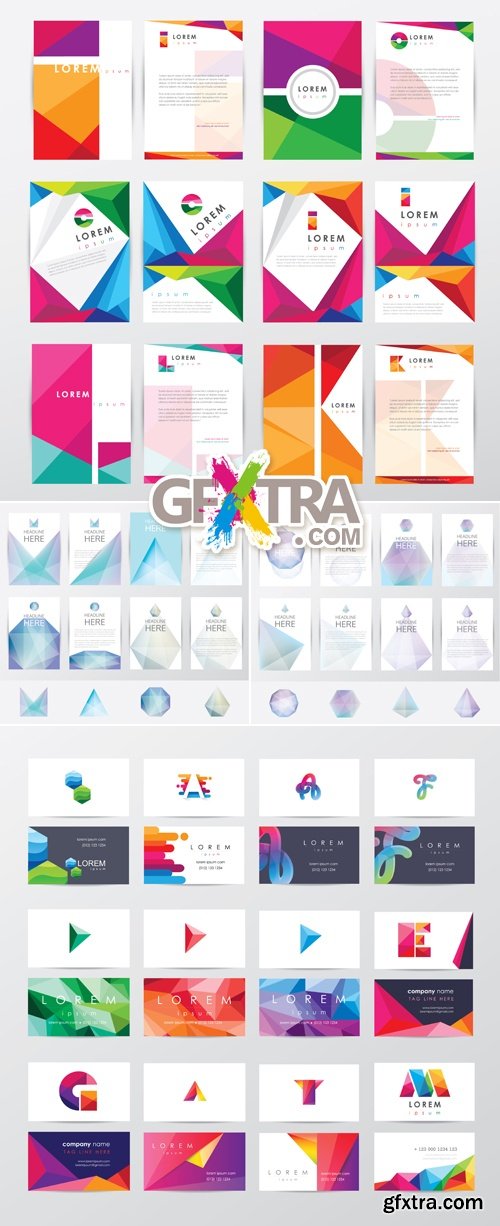 Abstract Business Cards & Templates Vector