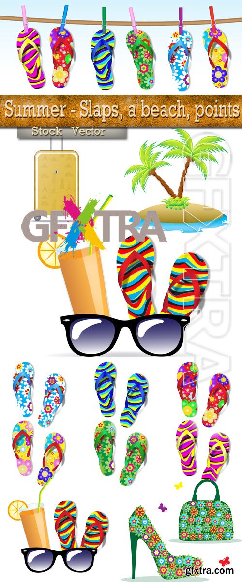 Summer holiday in Vector - Beach, slaps and sun