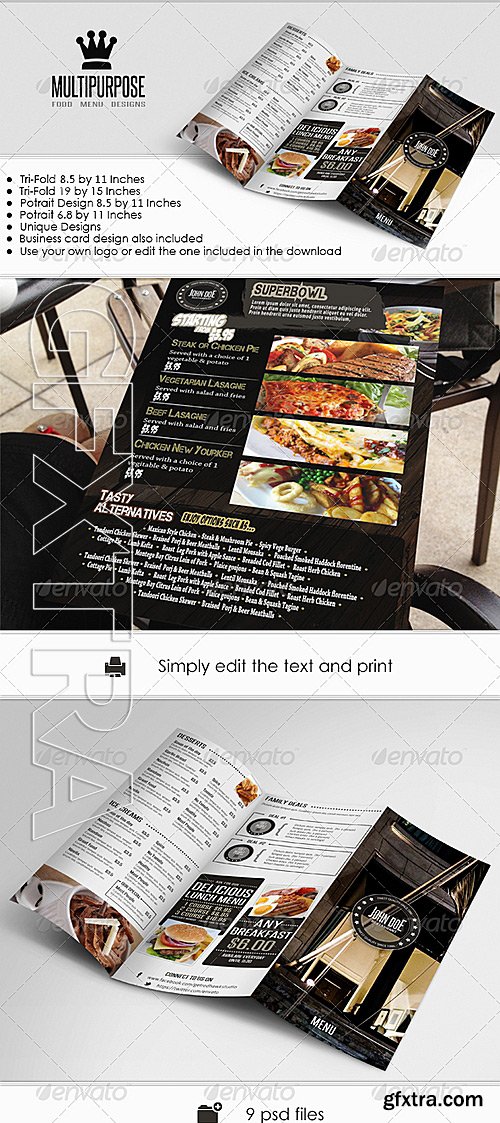 GraphicRiver - Menu Pack 5429421