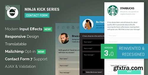 CodeCanyon - Ninja Kick: WordPress Contact Form v3.1.3 - 6598780