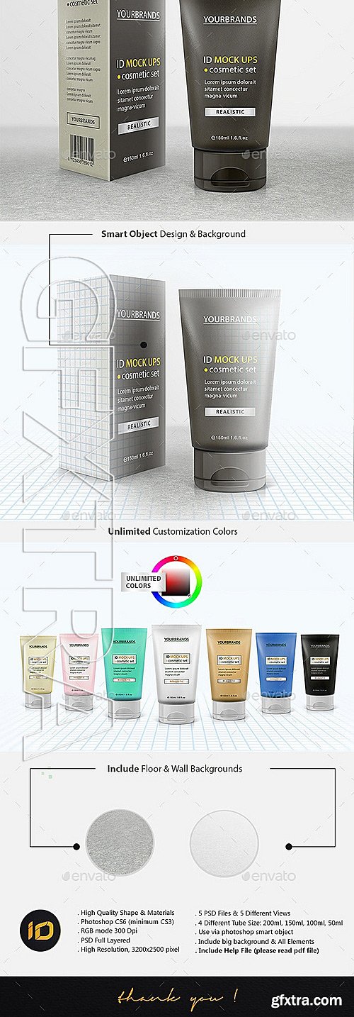 GraphicRiver - Cream Tube & Box Mock-Up 9383398