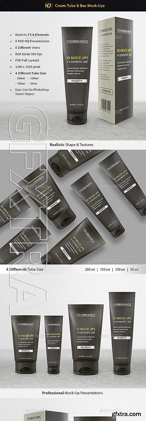 GraphicRiver - Cream Tube & Box Mock-Up 9383398