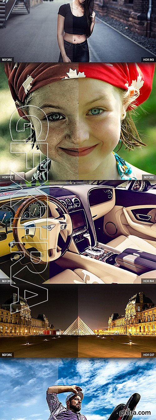 GraphicRiver - 22 HDR Photoshop Actions V2 10940400