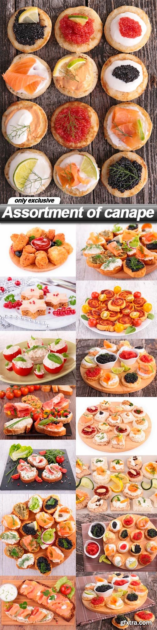 Assortment of canape - 15 UHQ JPEG