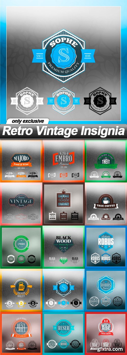 Retro Vintage Insignia - 15 EPS