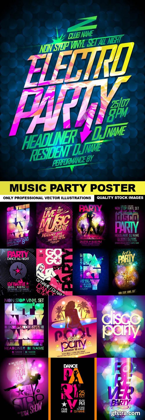 Music Party Poster - 15 Vctor