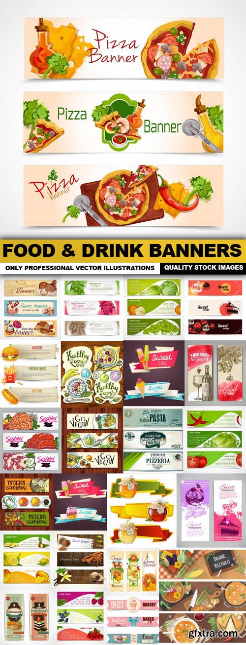 Food &amp; Drink Banners - 25 Vector