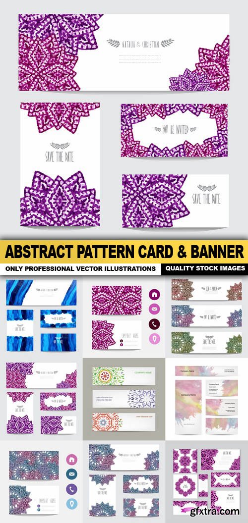 Abstract Pattern Card &amp; Banner - 10 Vector