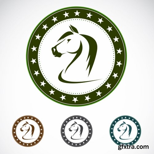 Collection of vector animals picture business logo the lizard the elephant 25 Eps