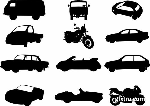 Collection of vector silhouette image icon Automobile Parts Car theme 25 Eps