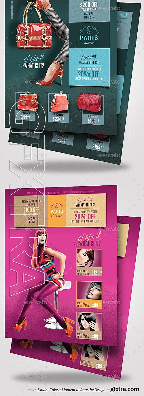 GraphicRiver - Beauty Products and Salon Flyers 11734804