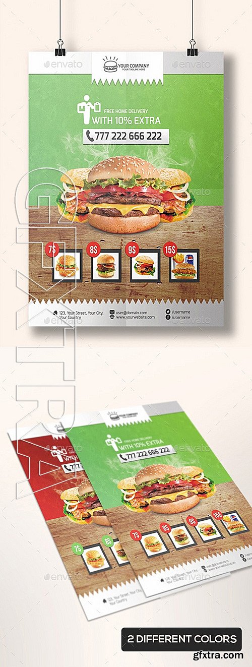 GraphicRiver - Fast Food Flyer Bundle 11735490