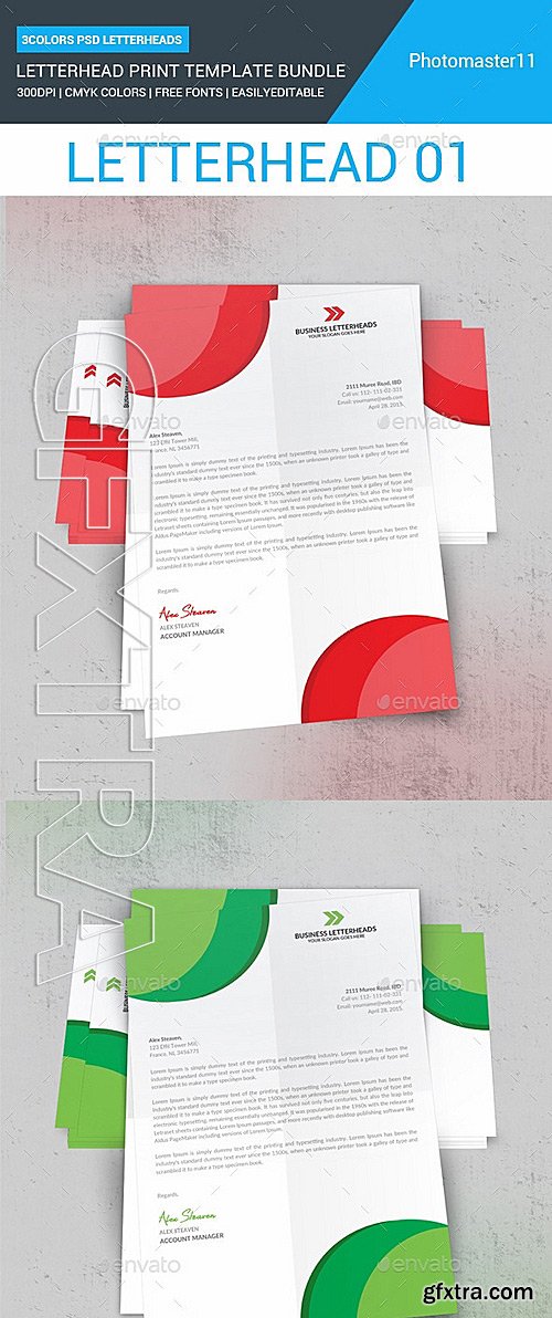 GraphicRiver - Letterhead Print Templates Bundle 11736458