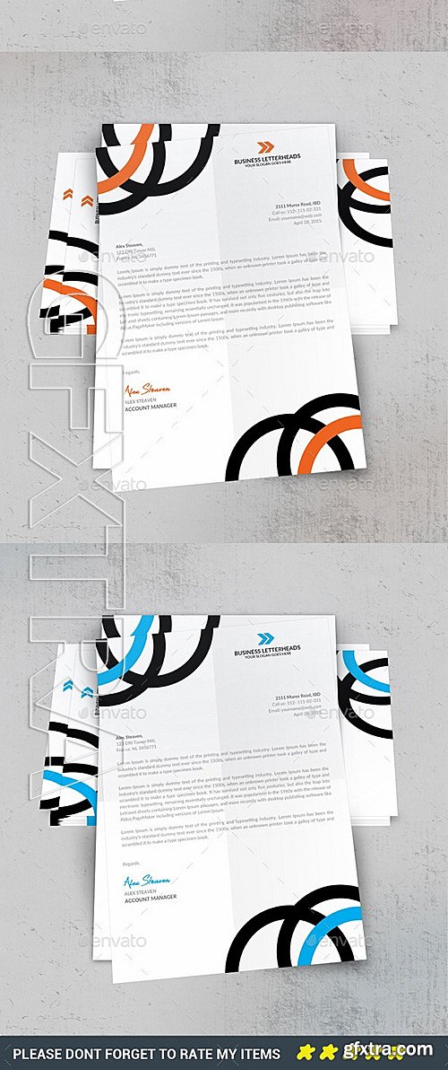 GraphicRiver - Letterhead Print Templates Bundle 11736458