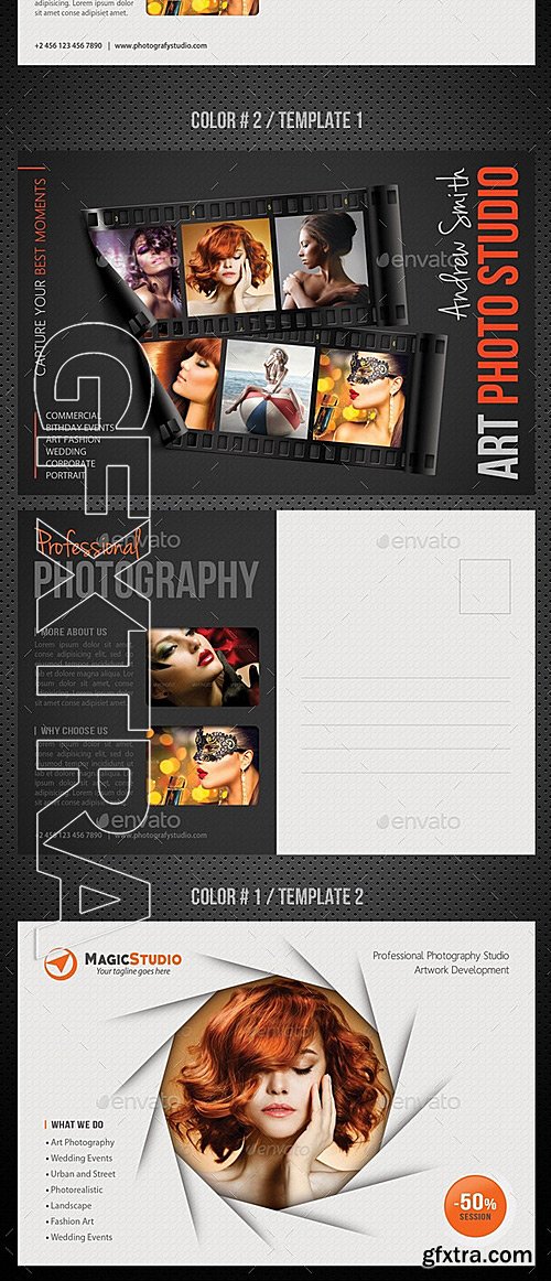 GraphicRiver - Photography Studio Postcard Template Pack 11735283