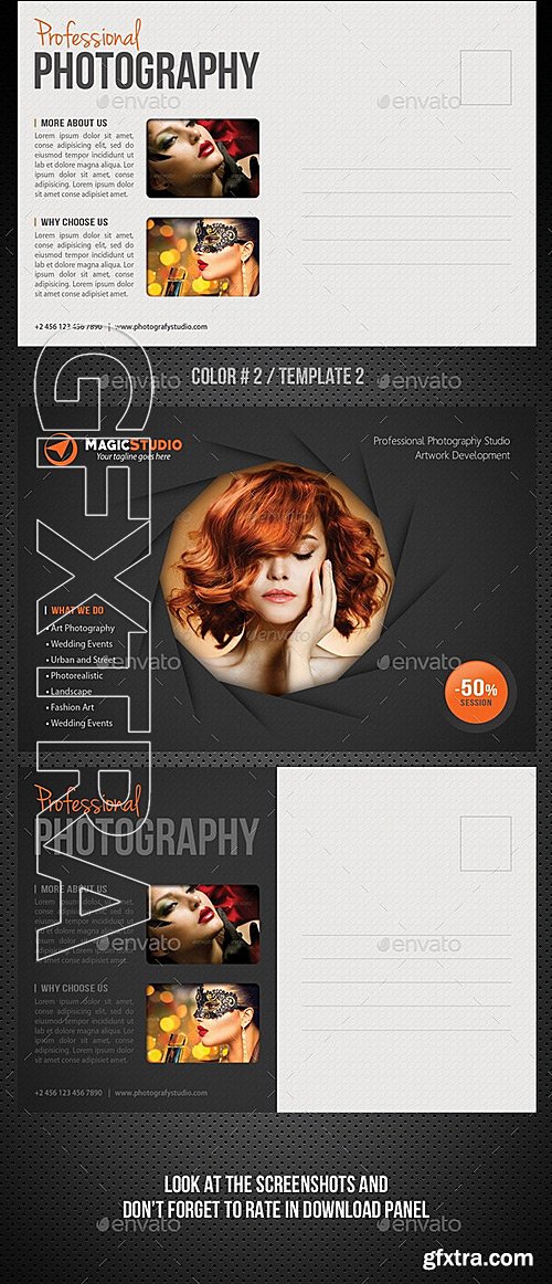 GraphicRiver - Photography Studio Postcard Template Pack 11735283