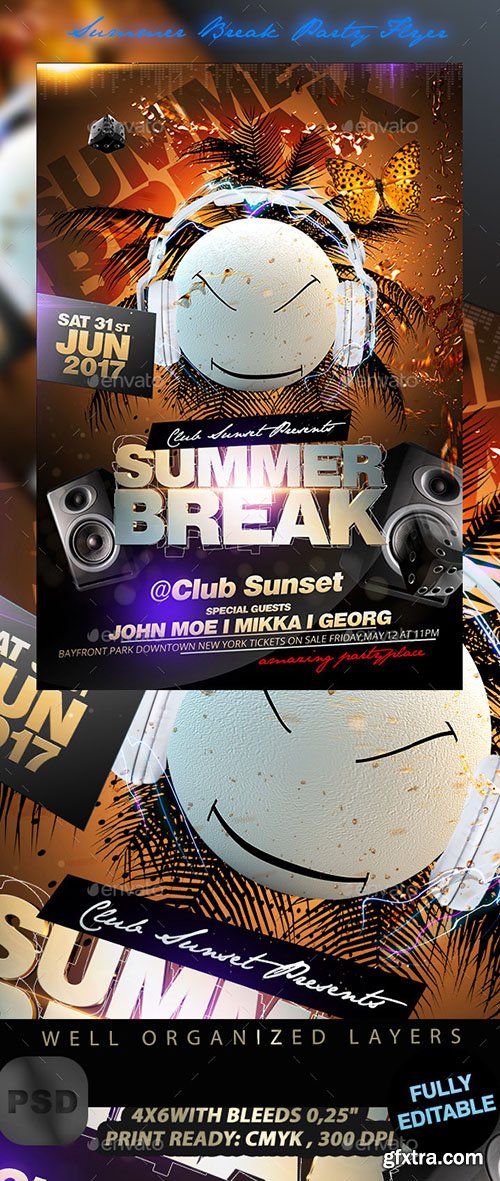 GraphicRiver Summer Break Party Flyer