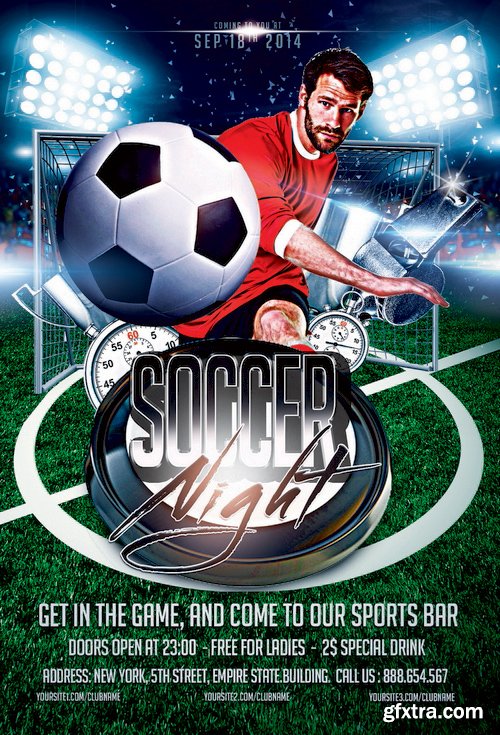 Soccer and Football Night Flyer